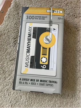 Professor Puzzle Music Mayhem Mix Trivia Card Game One Size Grey Yellow